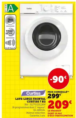 Hyper U CURTISS Lave-linge frontal 7 kg offre