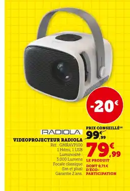 Hyper U Radiola Videoprojecteur offre