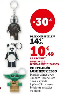 Hyper U LEGO Porte-clés lumineux offre