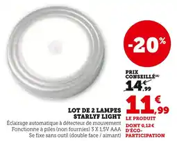 Hyper U Starlyf Lot de 2 lampes Light offre