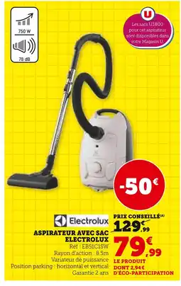 Hyper U ELECTROLUX Aspirateur avec sac offre