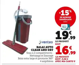 Hyper U Venteo Balai auto clean and dry offre