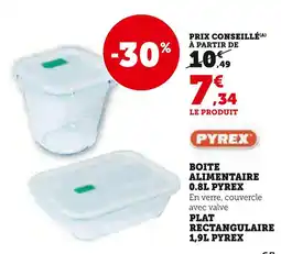 Hyper U PYREX Boite alimentaire 0.8l offre
