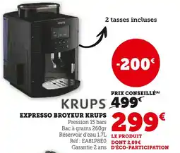 Hyper U KRUPS Expresso Broyeur offre