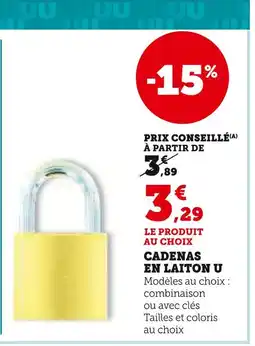Hyper U U Cadenas en laiton offre