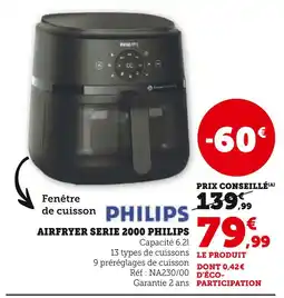 Hyper U PHILIPS Airfryer Serie 2000 offre