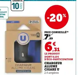 Hyper U U Chargeur allume cigare offre
