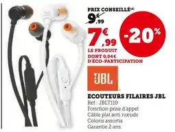 Hyper U JBL Ecouteurs filaires offre