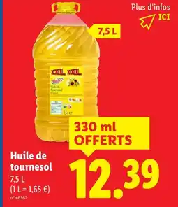 Lidl Huile de tournesol offre