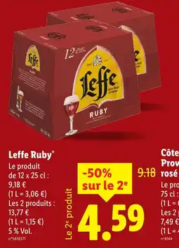 Lidl LEFFE Leffe Ruby offre
