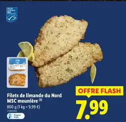 Lidl Filets de limande du Nord MSC meunière offre