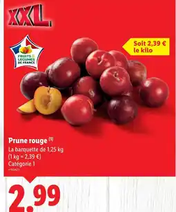 Lidl Prune rouge offre