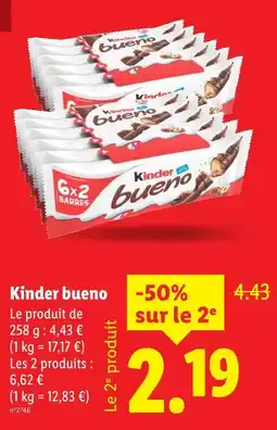 Lidl Kinder bueno offre