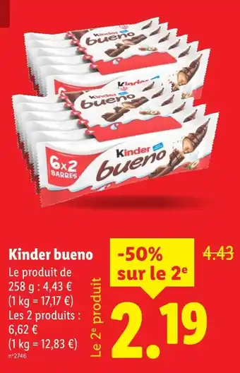 Lidl Kinder bueno offre