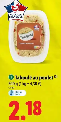 Lidl Taboulé au poulet offre