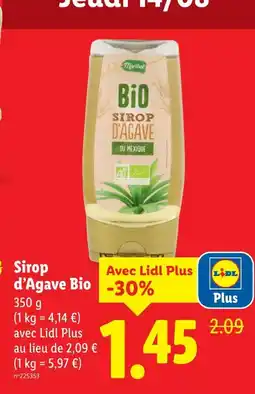 Lidl MARIBEL Sirop d'agave bio offre