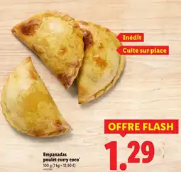 Lidl Empanadas poulet curry coco offre
