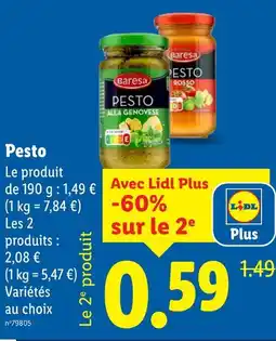 Lidl Baresa Pesto offre