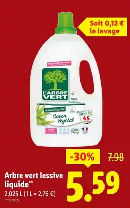 Lidl L'ARBRE VERT Lessive liquide offre