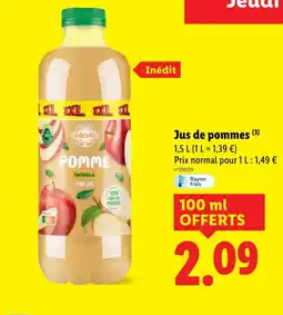 Lidl SOLEVITA Jus de pommes offre