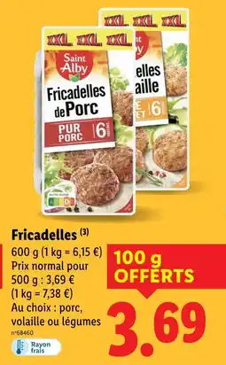 Lidl SAINT ALBY Fricadelles offre