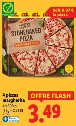 Lidl ALFREDO 4 pizzas margherita offre