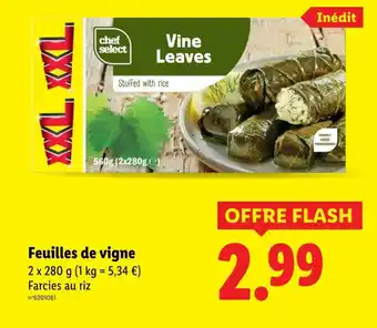 Lidl CHEF SELECT Feuilles de vigne offre