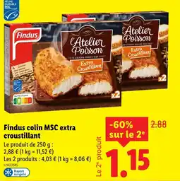 Lidl FINDUS Findus colin msc extra croustillant offre