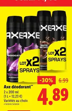 Lidl AXE Déodorant offre