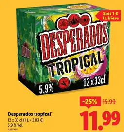 Lidl Desperados tropical offre