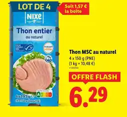 Lidl Nixe Thon MSC au naturel offre