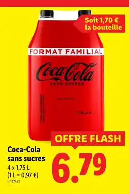 Lidl Coca-cola sans sucres offre