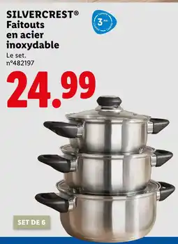 Lidl SILVERCREST Faitouts en acier inoxydable offre
