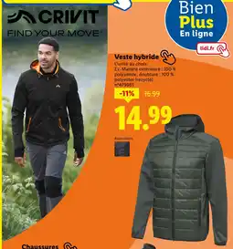 Lidl CRIVIT Veste hybride offre