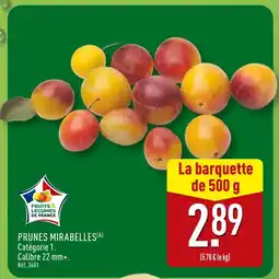 ALDI PRUNES MIRABELLES offre
