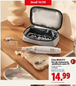Lidl Cien BEAUTY Set de manucure-pédicure sans fil offre