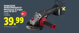 Lidl PARKSIDE Meuleuse d'angle sans fil 20 v offre