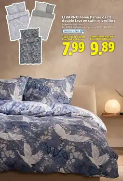 Lidl LIVARNO home Parure de lit double face en satin microfibre offre