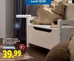 Lidl LIVARNO home Banc avec espace de rangement offre