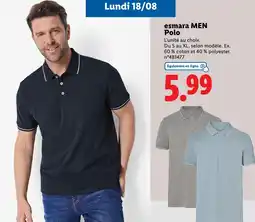 Lidl ESMARA Men polo offre