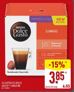 ALDI GUSTO LUNGO ✪ 16 CAPSULES DOLCE offre