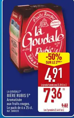 ALDI LA GOUDALE Bière rubis 5° offre