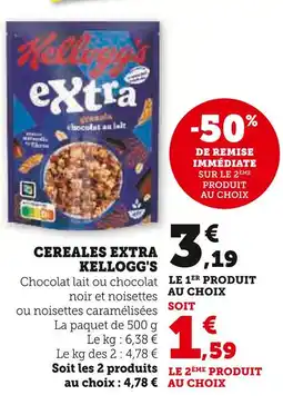 Super U Kellogg's Céréales Extra offre