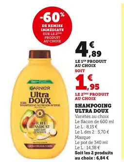 Super U Garnier Shampooing Ultra Doux offre
