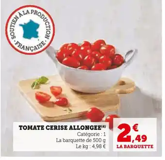 Super U Tomate Cerise Allongée offre