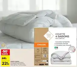 Carrefour Tex - couette 4 saisons offre