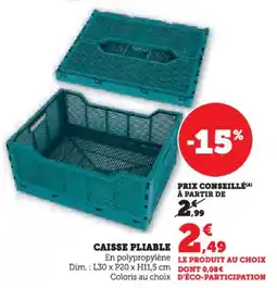 Hyper U Caisse pliable offre