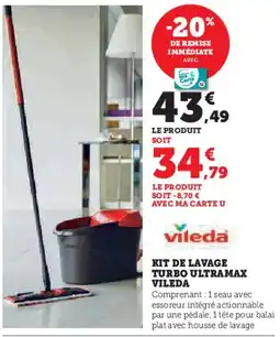 Hyper U Kit de lavage turbo ultramax vileda offre