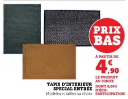 Hyper U Tapis d'interieur special entrée offre