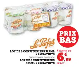 Hyper U Lot de 6 confituriers offre